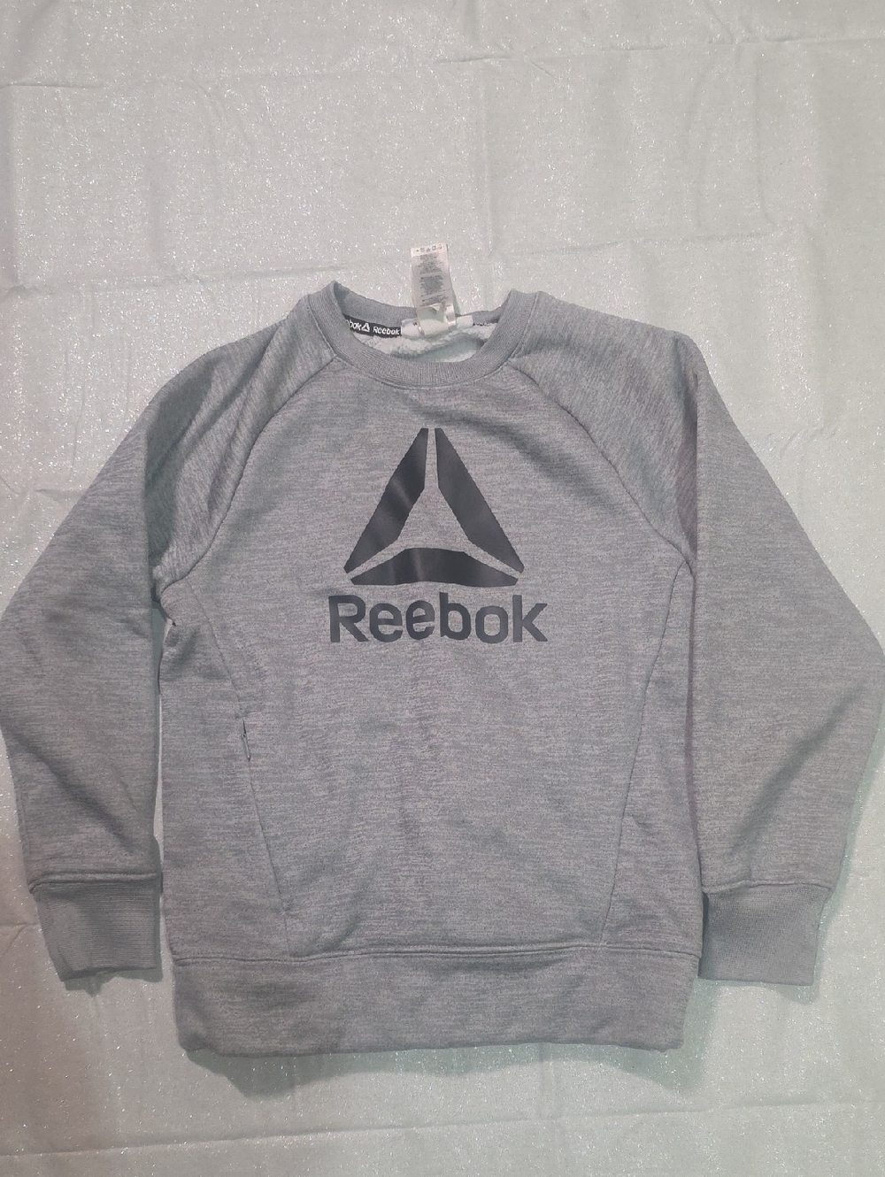 Reebok Light Gray Logo Crewneck Sweatshirt